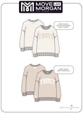 Load image into Gallery viewer, Three sweaters with 'Trust' text on a white background, branded 'Move Like Morgan'. - Thread Vision Spotlight, Move Like Morgan