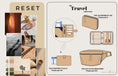 Load image into Gallery viewer, Travel collection with accessories case, passport wallet, and cross-body bag on a beige background. - Thread Vision Client Spotlight, RESET by Serena Pitt