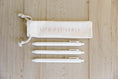 Load image into Gallery viewer, Set of white pens with a 'Life Loverly' pouch on a wooden surface - Thread Vision Spotlight, Loverly Grey
