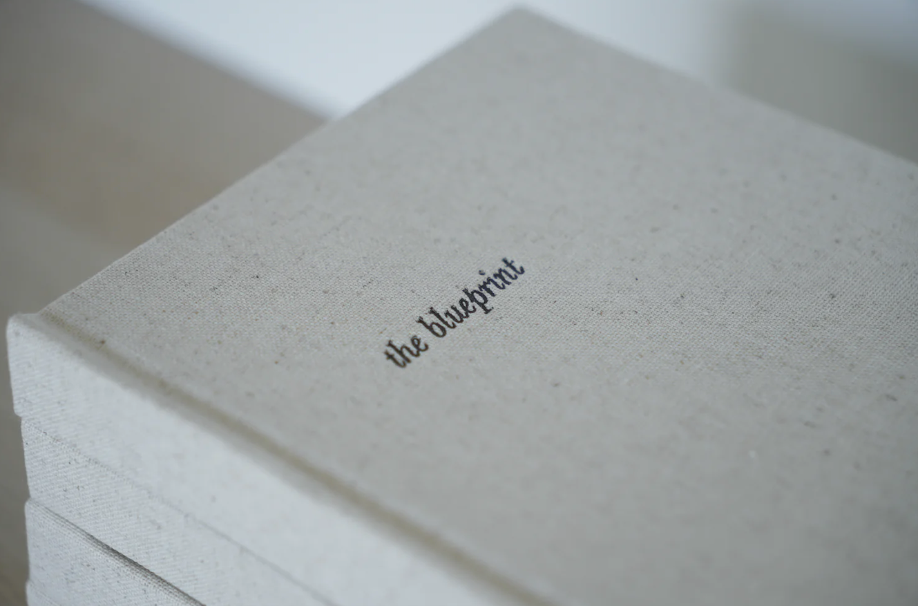 White textured box with 'the blueprint' branding on a light background Thread Vision Spotlight, HMBDY