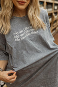 Load image into Gallery viewer, Person wearing a gray t-shirt with text in an indoor setting - Thread Vision Spotlight, Move Like Morgan
