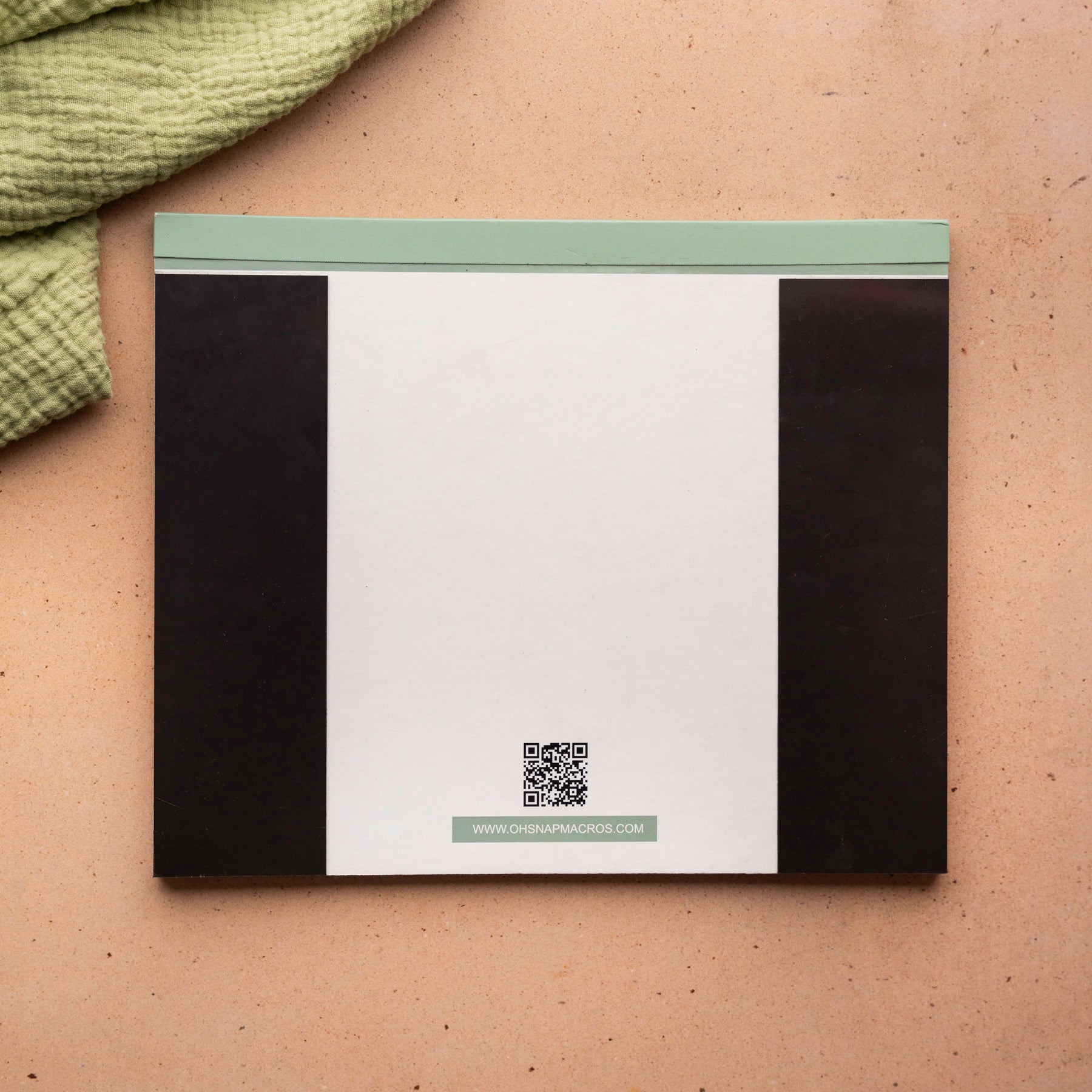 Product packaging with a QR code on a textured surface - Thread Vision Spotlight, Oh Snap Macros